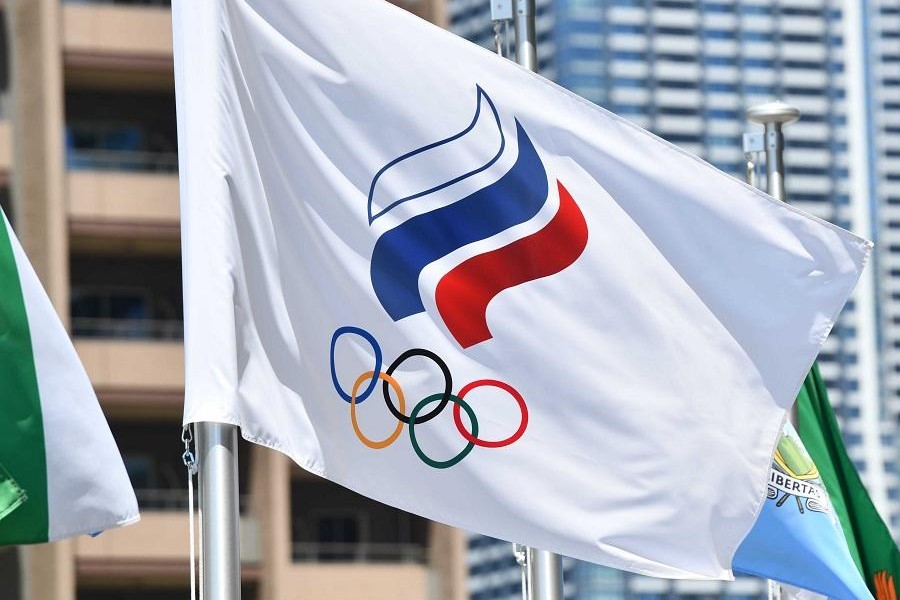 Флаг Олимпийского комитета России
