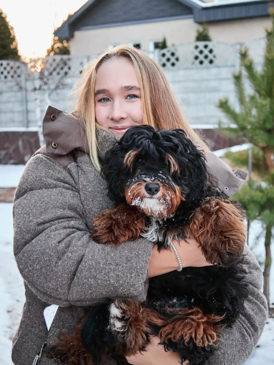 Мирра Андреева с собакой