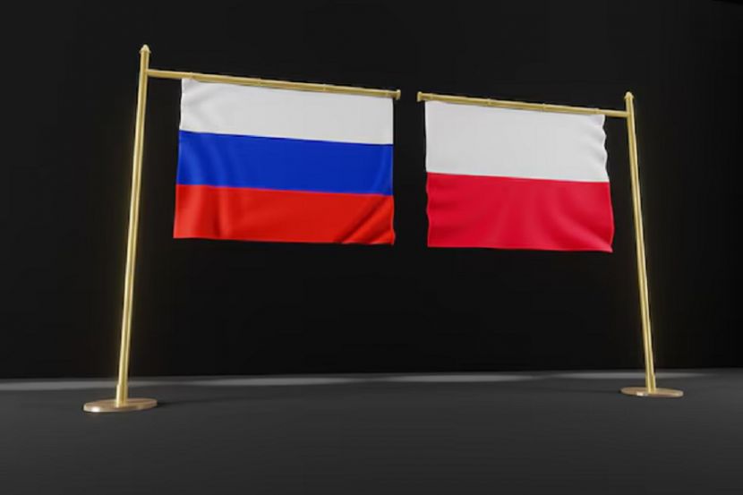 Флаги России и Польши