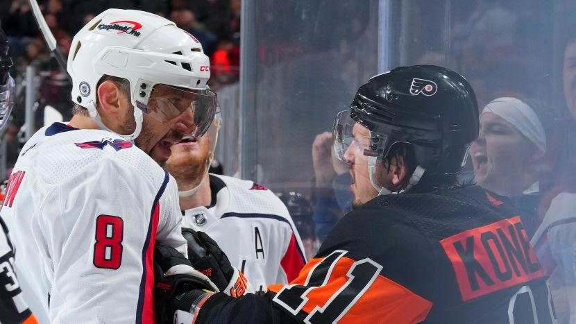 Александр Овечкин и Трэвис Конечны