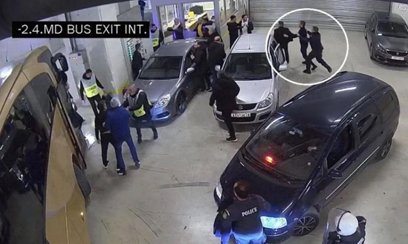 Драка после матча АЕК - ПАОК