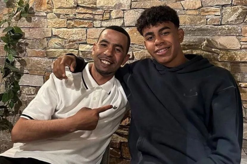 Мунир Насрауи и его сын Ламин Ямаль