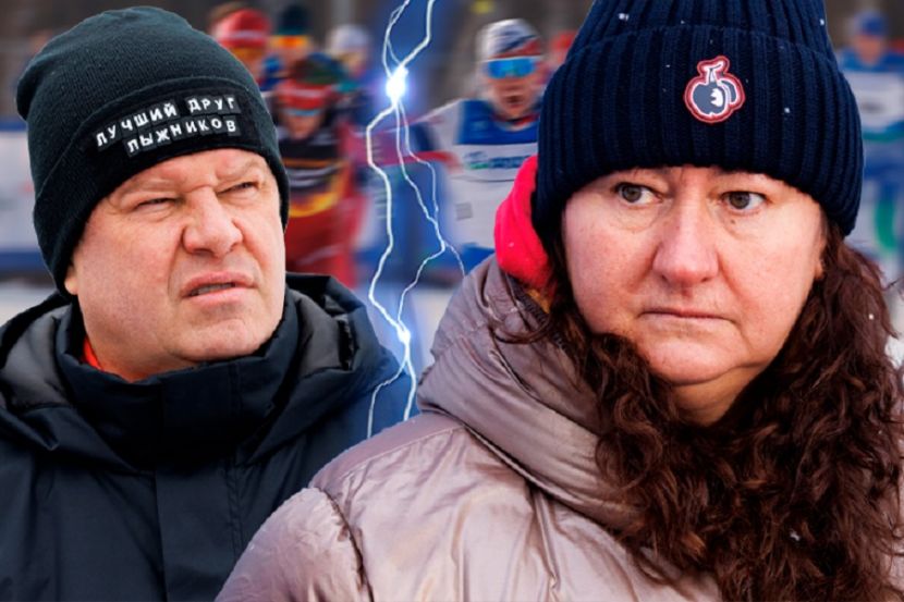 Дмитрий Губерниев и Елена Вяльбе