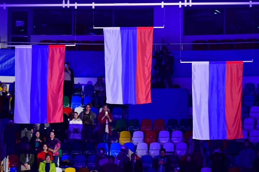 Российский флаг на турнирах