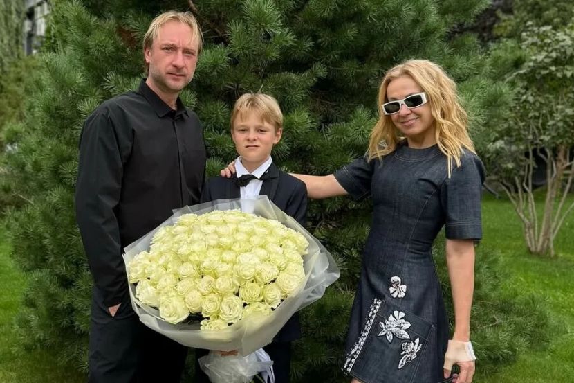 Евгений Плющенко, Александр Плющенко и Яна Рудковская