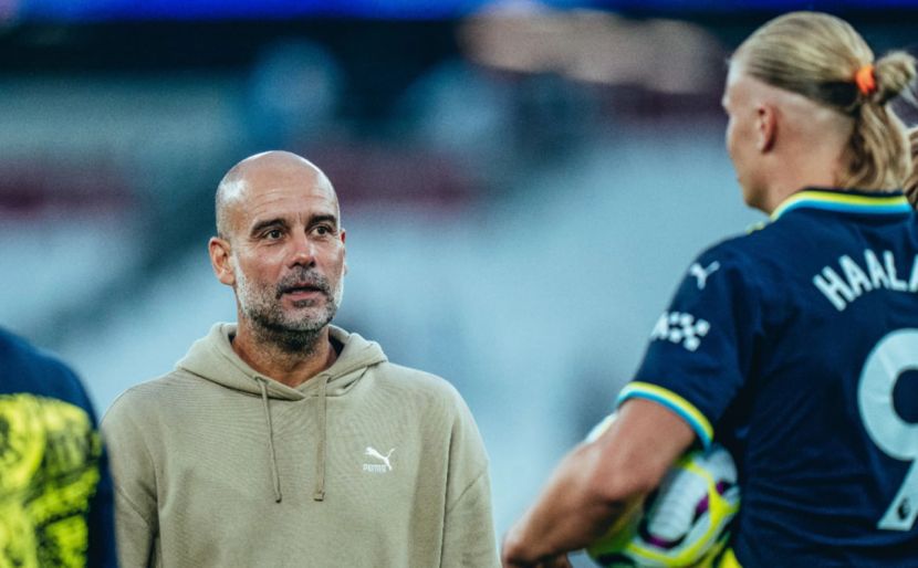 Эрлинг Холанд и Хосеп Гвардиола