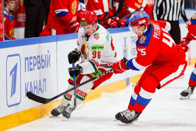 Эпизод матча Россия – Белоруссия