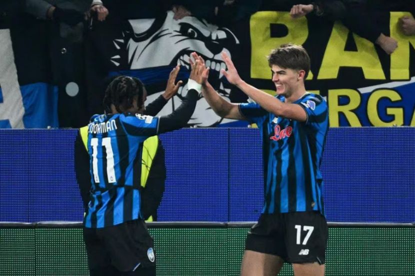 Радость футболистов "Аталанты"